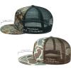 image:imageBASSDASH 2 Pack Flat Brim Trucker Cap Adjustable Snapback Hat Mesh Back for Men Women Fishing HuntingAutumn Forest  Color Block Camo