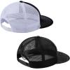image:imageBASSDASH 2 Pack Flat Brim Trucker Cap Adjustable Snapback Hat Mesh Back for Men Women Fishing HuntingPack of 2  Black and White  Black Geometry