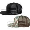 image:imageBASSDASH 2 Pack Flat Brim Trucker Cap Adjustable Snapback Hat Mesh Back for Men Women Fishing HuntingPack of 2  BlackFish Flag  Color Block Camo