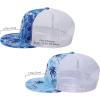 image:imageBASSDASH 2 Pack Flat Brim Trucker Cap Adjustable Snapback Hat Mesh Back for Men Women Fishing HuntingPack of 2  Blue Camo  Palm Trees