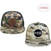 image:imageBASSDASH 2 Pack Flat Brim Trucker Cap Adjustable Snapback Hat Mesh Back for Men Women Fishing HuntingPack of 2  Highland  Mountain Camo