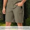 image:imageBASSDASH Mens 10 Hunting Shorts Camo RipStop Stretch Water Resistant for Fishing Hiking with Zipper Pocket FP13MDusty Olive
