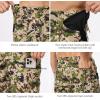 image:imageBASSDASH Mens 10 Hunting Shorts Camo RipStop Stretch Water Resistant for Fishing Hiking with Zipper Pocket FP13MHighland