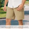 image:imageBASSDASH Mens 10 Hunting Shorts Camo RipStop Stretch Water Resistant for Fishing Hiking with Zipper Pocket FP13MKhaki