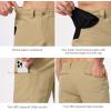 image:imageBASSDASH Mens 10 Hunting Shorts Camo RipStop Stretch Water Resistant for Fishing Hiking with Zipper Pocket FP13MKhaki