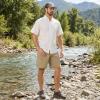 image:imageBASSDASH Mens 10 Hunting Shorts Camo RipStop Stretch Water Resistant for Fishing Hiking with Zipper Pocket FP13MKhaki