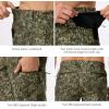 image:imageBASSDASH Mens 10 Hunting Shorts Camo RipStop Stretch Water Resistant for Fishing Hiking with Zipper Pocket FP13MMoss Wood
