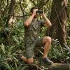 image:imageBASSDASH Mens 10 Hunting Shorts Camo RipStop Stretch Water Resistant for Fishing Hiking with Zipper Pocket FP13MMoss Wood