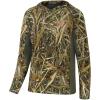 image:imageBASSDASH Mens UPF 50 Lightweight Hunting Camo Hoodie Quick Dry Performance Long Sleeve Fishing Shirt with Hood FS30MMarshreed