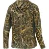 image:imageBASSDASH Mens UPF 50 Lightweight Hunting Camo Hoodie Quick Dry Performance Long Sleeve Fishing Shirt with Hood FS30MMarshreed