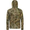 image:imageBASSDASH Mens UPF 50 Lightweight Hunting Camo Hoodie Quick Dry Performance Long Sleeve Fishing Shirt with Hood FS30MMarshreed