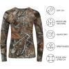 image:imageBASSDASH Womens Camo Hunting Shirt Long Sleeve UPF 50 Sun Protection Performance Tee Fishing HikingAutumn Forest