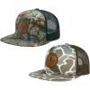 image:imageBASSDASH 2 Pack Flat Brim Trucker Cap Adjustable Snapback Hat Mesh Back for Men Women Fishing HuntingAutumn Forest  Color Block Camo