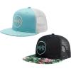 Pack of 2  Turquoise & Black/Tropical Flower