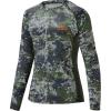 image:imageBASSDASH Womens Camo Hunting Shirt Long Sleeve UPF 50 Sun Protection Performance Tee Fishing HikingWoodland 