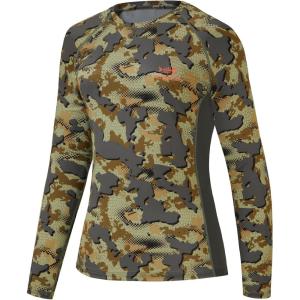 image:imageBASSDASH Womens Camo Hunting Shirt Long Sleeve UPF 50 Sun Protection Performance Tee Fishing HikingOpen Terrain