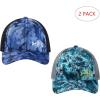 image:imageBASSDASH 2 Pack Altimate Fishing Hunting Hat Mesh Back for Men Women Adjustable Baseball Trucker Cap Camo Blaze OrangeBlueBlack Camo  Ocean Camo
