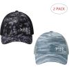 image:imageBASSDASH 2 Pack Altimate Fishing Hunting Hat Mesh Back for Men Women Adjustable Baseball Trucker Cap Camo Blaze OrangeNight Digital Camo  Grey Camo