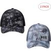 image:imageBASSDASH 2 Pack Altimate Fishing Hunting Hat Mesh Back for Men Women Adjustable Baseball Trucker Cap Camo Blaze OrangeNight Digital Camo  Grey Hexagonal Scales