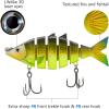 image:imageBASSDASH Bone Multi Jointed Swimbait 3Pack 37in066oz Hard Fishing Lure for Bass Trout Bluegill Pike3Pack  Collection C
