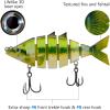 image:imageBASSDASH Bone Multi Jointed Swimbait 3Pack 37in066oz Hard Fishing Lure for Bass Trout Bluegill Pike3Pack  Collection D