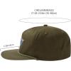 image:imageBASSDASH Embroidered Soft Top Flat Brim Duck Hat Snapback Cap for Hunting Fishing and Outdoor ActivitiesArmy GreenMallard