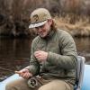 image:imageBASSDASH Embroidered Soft Top Flat Brim Duck Hat Snapback Cap for Hunting Fishing and Outdoor ActivitiesColor Block CamoTrout