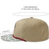 image:imageBASSDASH Embroidered Soft Top Flat Brim Duck Hat Snapback Cap for Hunting Fishing and Outdoor ActivitiesColor Block CamoTrout