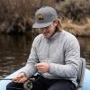 image:imageBASSDASH Embroidered Soft Top Flat Brim Duck Hat Snapback Cap for Hunting Fishing and Outdoor ActivitiesGreySunset Fishing