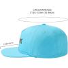 image:imageBASSDASH Embroidered Soft Top Flat Brim Duck Hat Snapback Cap for Hunting Fishing and Outdoor ActivitiesSky BlueRainbow Trout