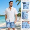 image:imageBASSDASH Mens 9 Fishing Shorts UPF 50 Stretch Water Resistant Quick Dry for Hiking with Zipper Pocket FP10MPalm Trees