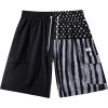 image:imageBASSDASH Mens 9 Swim Trunks UPF 50 Quick Dry Lightweight Beach Board Shorts with Mesh Lining for Fishing amp Water SportsAmericana 
