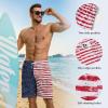 image:imageBASSDASH Mens 9 Swim Trunks UPF 50 Quick Dry Lightweight Beach Board Shorts with Mesh Lining for Fishing amp Water SportsAmericana
