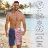 image:imageBASSDASH Mens 9 Swim Trunks UPF 50 Quick Dry Lightweight Beach Board Shorts with Mesh Lining for Fishing amp Water SportsAmericana