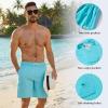 image:imageBASSDASH Mens 9 Swim Trunks UPF 50 Quick Dry Lightweight Beach Board Shorts with Mesh Lining for Fishing amp Water SportsBright Blue