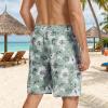 image:imageBASSDASH Mens 9 Swim Trunks UPF 50 Quick Dry Lightweight Beach Board Shorts with Mesh Lining for Fishing amp Water SportsGreen Sea Map