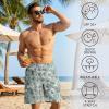 image:imageBASSDASH Mens 9 Swim Trunks UPF 50 Quick Dry Lightweight Beach Board Shorts with Mesh Lining for Fishing amp Water SportsGreen Sea Map