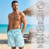 image:imageBASSDASH Mens 9 Swim Trunks UPF 50 Quick Dry Lightweight Beach Board Shorts with Mesh Lining for Fishing amp Water SportsMint Ocean Wave