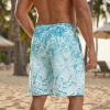 image:imageBASSDASH Mens 9 Swim Trunks UPF 50 Quick Dry Lightweight Beach Board Shorts with Mesh Lining for Fishing amp Water SportsMint Ocean Wave