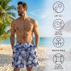image:imageBASSDASH Mens 9 Swim Trunks UPF 50 Quick Dry Lightweight Beach Board Shorts with Mesh Lining for Fishing amp Water SportsPalm Leaves