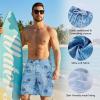 image:imageBASSDASH Mens 9 Swim Trunks UPF 50 Quick Dry Lightweight Beach Board Shorts with Mesh Lining for Fishing amp Water SportsPalm Trees