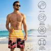 image:imageBASSDASH Mens 9 Swim Trunks UPF 50 Quick Dry Lightweight Beach Board Shorts with Mesh Lining for Fishing amp Water SportsSunset Palm Trees