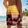 image:imageBASSDASH Mens 9 Swim Trunks UPF 50 Quick Dry Lightweight Beach Board Shorts with Mesh Lining for Fishing amp Water SportsSunset Palm Trees