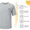 image:imageBASSDASH Mens Graphic TShirts Short Sleeve Fishing Shirt UPF 50 Moisture Wicking UV Sun Protection FS36MCool GreyDark Grey Bass