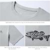 image:imageBASSDASH Mens Graphic TShirts Short Sleeve Fishing Shirt UPF 50 Moisture Wicking UV Sun Protection FS36MCool GreyDark Grey Bass