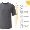 image:imageBASSDASH Mens Graphic TShirts Short Sleeve Fishing Shirt UPF 50 Moisture Wicking UV Sun Protection FS36MHeather GreyFlag Bass