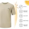 image:imageBASSDASH Mens Graphic TShirts Short Sleeve Fishing Shirt UPF 50 Moisture Wicking UV Sun Protection FS36MLight KhakiSunset Catch