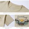image:imageBASSDASH Mens Graphic TShirts Short Sleeve Fishing Shirt UPF 50 Moisture Wicking UV Sun Protection FS36MLight KhakiSunset Catch
