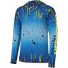 image:imageBASSDASH Mens UPF 50 Camo Fishing Hoodie Shirt Quick Dry UV Sun Protection Long Sleeve Outdoor Hiking Hooded Shirts FS52MBlue Scale Camo
