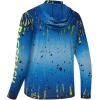 image:imageBASSDASH Mens UPF 50 Camo Fishing Hoodie Shirt Quick Dry UV Sun Protection Long Sleeve Outdoor Hiking Hooded Shirts FS52MBlue Scale Camo